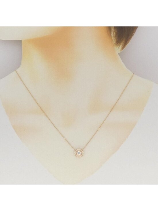 Authentic Cartier 18K Gold D Cartier Damier Necklace Gold